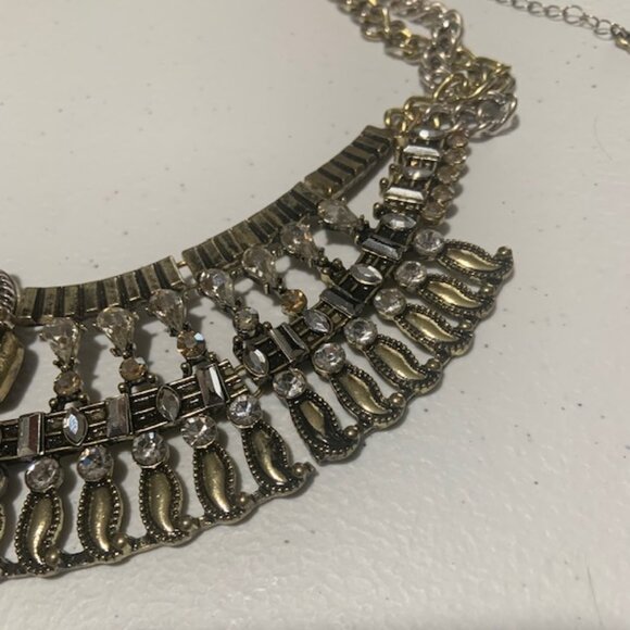 NWT Shyanne Western Gold Tone Thick Statement Necklace - Boot Barn - Picture 3 of 5